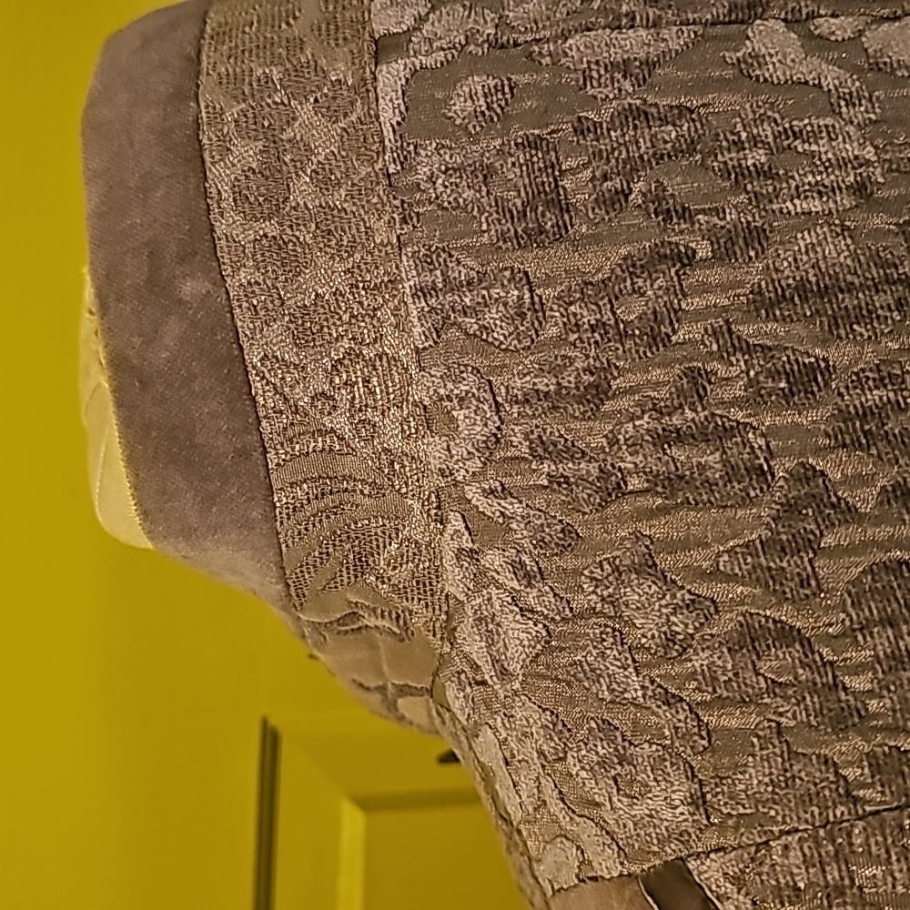 Chicos Long Patchwork Gray Velvet Lightweight Jac… - image 5